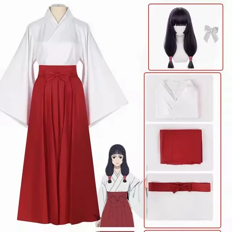 Аниме дзюдзюцу кайсен Iroi Utahime косплей костюм кимоно униформа парик полный на
