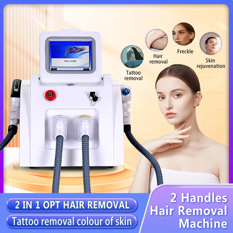 

2023 Multifunction 2 in 1 Beauty Machine IPL Laser Hair Removal and Nd Yag Tattoo Removal Portable Big Power 6000W