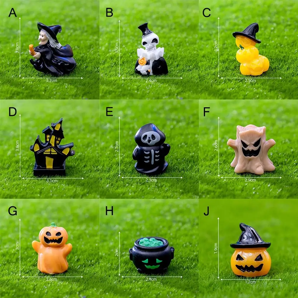 Многоцветная миниатюрная Статуэтка ведьмы полимерная настольная на Хэллоуин