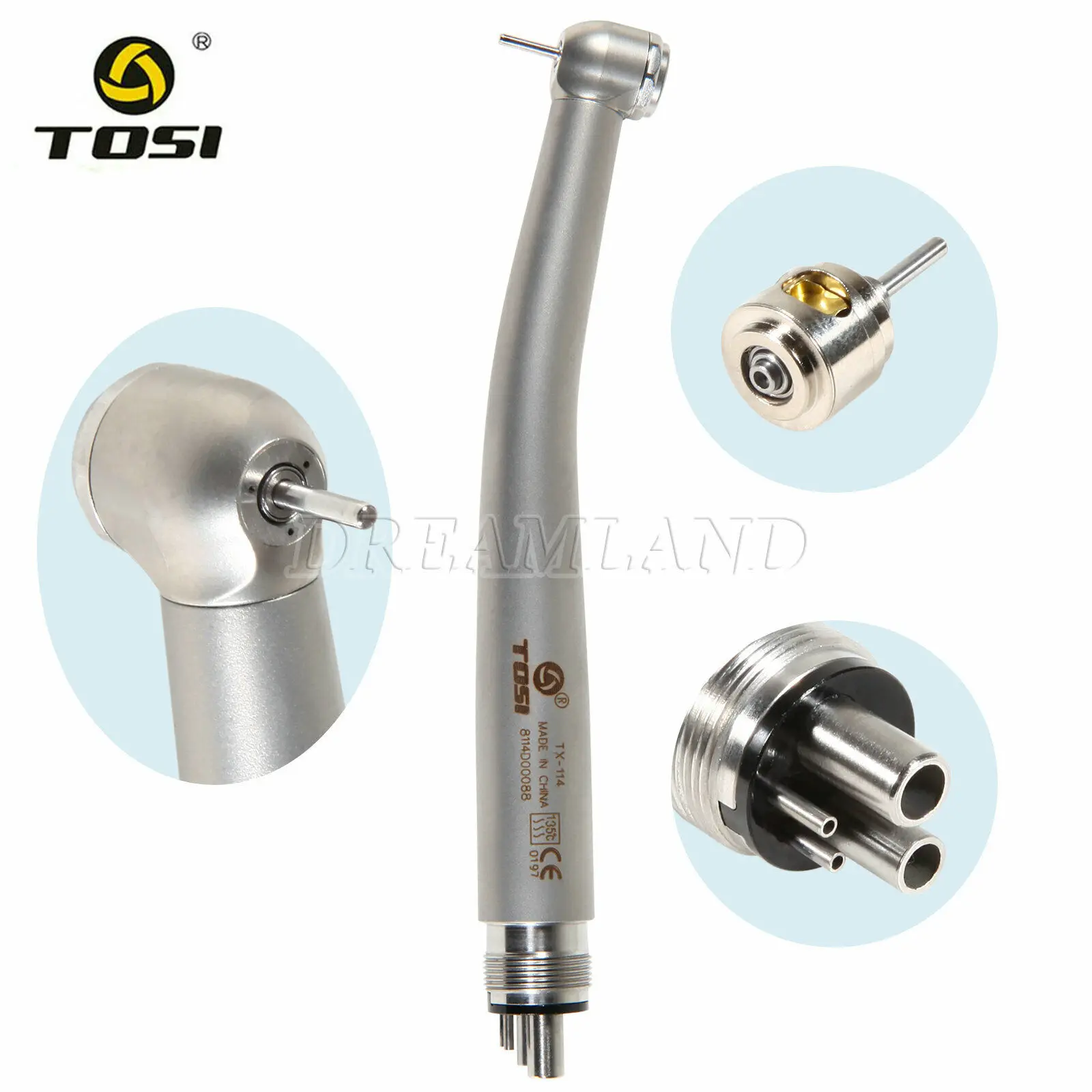 Фото NSK Style Dental тройной распылитель из нержавеющей стали, высокоскоростная фототурбина с 4 отверстиями №1