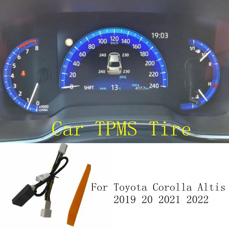 Car TPMS Tire Pressure Monitoring Display System Tire Pressure Monitor Security Alarm For Toyota Corolla Altis 2019 20 2021 2022
