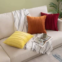 velvet pillow cover black cushion cover for sofa living room nordic housse de coussin 1818 decorative pillows for home decor