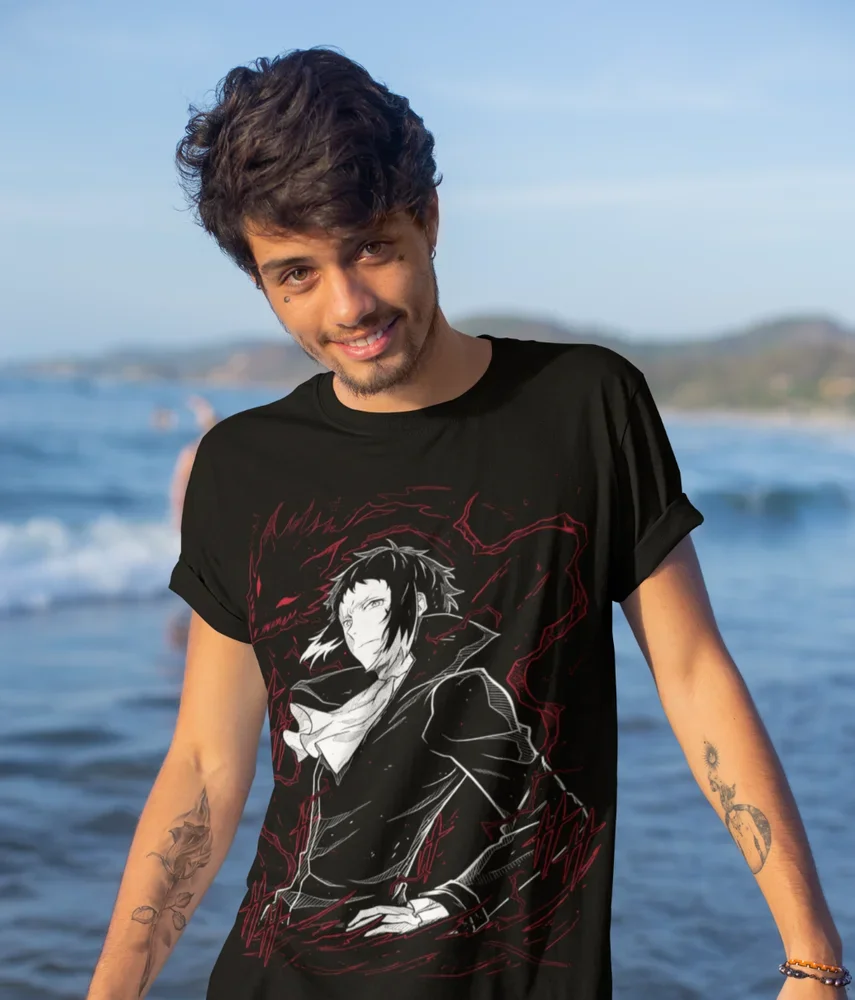 Ryunosuke футболка Bungou бродячие собаки Dazai Chuuya Nakajima atсуши Мягкая