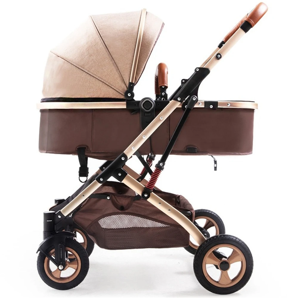 New Baby Stroller High Landscape Stroller Reclining Baby Carriage Foldable Stroller Baby Bassinet Puchair Newborn