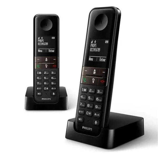 Беспроводной телефон Philips D4702B/34 Duo 1 8 дюйма DECT (2 шт.)|Телефоны| |