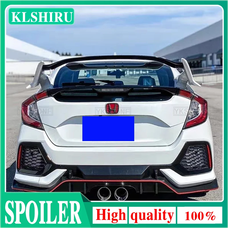 Type-R Style For Honda Civic Hatchback 2017 2018 2019 2020 Car Trunk Spoiler ABS Auto Rear Trunk Wing Accessories Spoiler