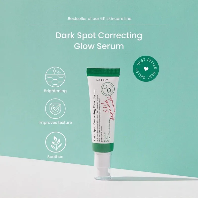 

Axis-Y Dark Spot Correcting Glow Serum Authentic Improves Dull Skin Face Brightening Serum Lightens Soothes Korea Skincare 50ml