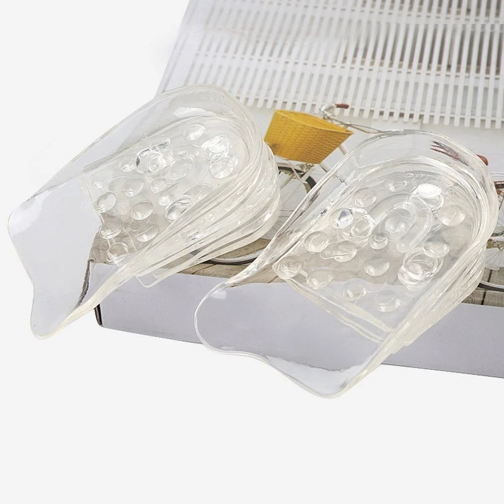 

1pair Transparant 5 Layers Adjustable Taller Insole Silicone Gel Inserts Lift Shoe Pads Height Increase Comfortable Foot Massage