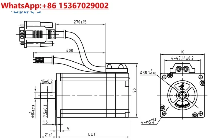 Гибридный комплект шагового двигателя с замкнутым контуром сервопривода 57CME13 23