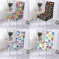 colorful cartoon graphic print removable chair cover high back anti dirty chair protector home gaming chair office chair chairs