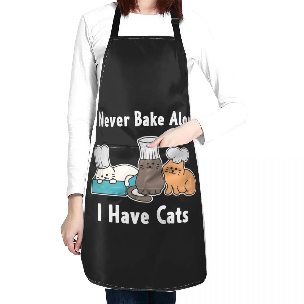 Я никогда не испечь в одиночку у меня есть кошки пекарь кот подарки фартук
