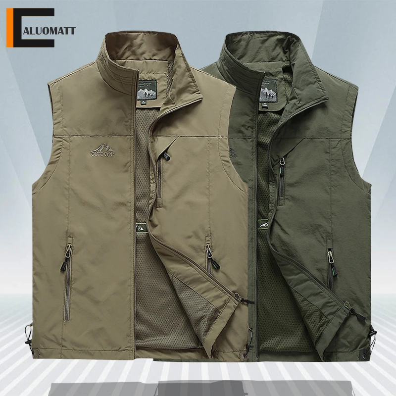 

Men Vests Jacket 2023 New Summer Outdoors Sleeveless Men's Vest Casual Travels Thin Fishing Vest Waistcoat Male Clothes S-5XL