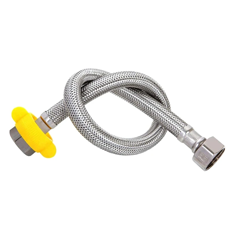 

Braided Faucet Line Connector. Female Stainless Steel Supply Hose Washing Machine Hose Straight Thread Faucet Connector