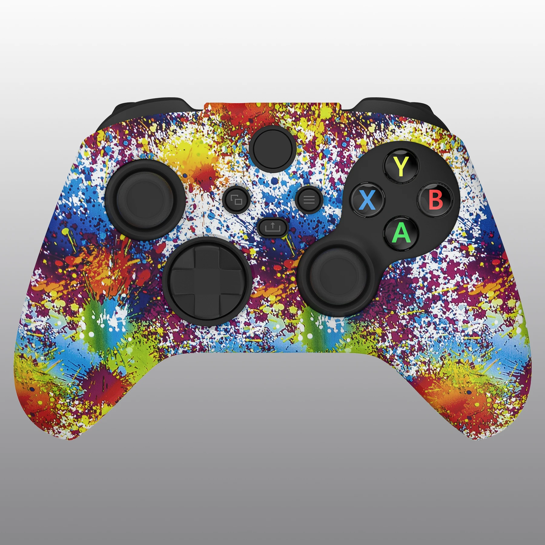 Резиновый чехол PlayVital с рисунком силиконовый 6 колпачками для кнопок