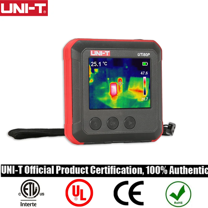 

UNI-T Mini Thermal Imager UTi80P Pocket Infrared Thermal Compact Imaging Camera Industrial Temperature Floor Heating Detection