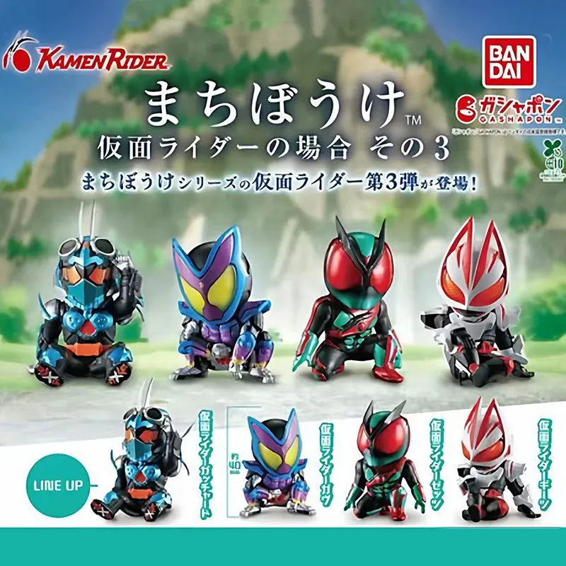 Фото Коллекционная фигурка Bandai Kamen Rider Gashapon Chibi Sitting Figure Vol 03 Geats Gavv Gotchard из ПВХ, украшение для рабочего стола №1