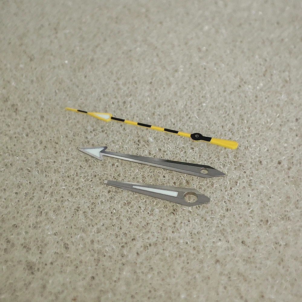 Modified Watch Hands Accessory P-flower Silver Watch Hands Blue Luminescent Three-hand Watch Hands Fit NH35 NH364R 7S Movement