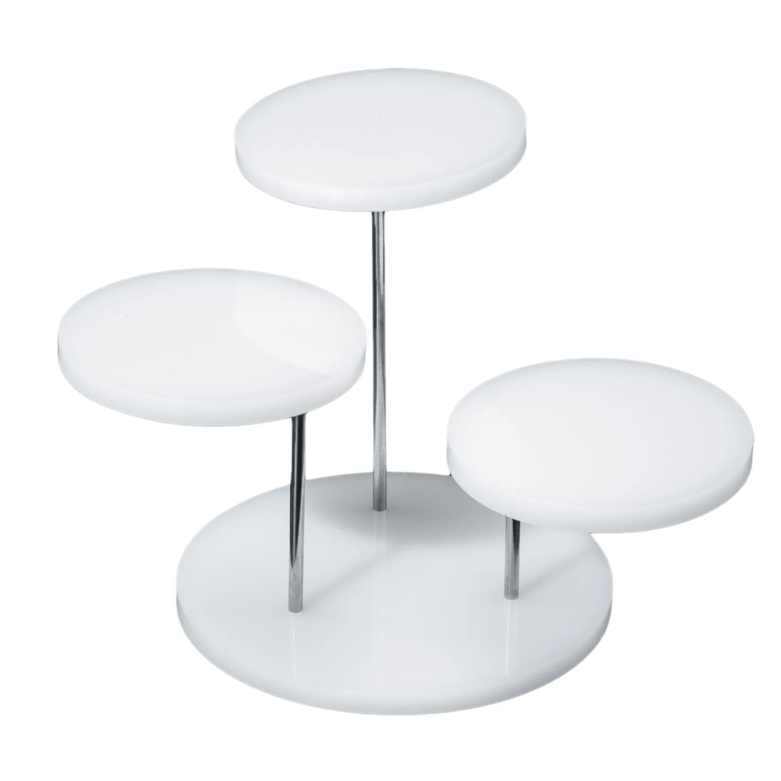

3-layer Round Acrylic Display Risers Perfume Organizer Stand For Display Or Collections Ring Holder Earrings Jewelry Storage