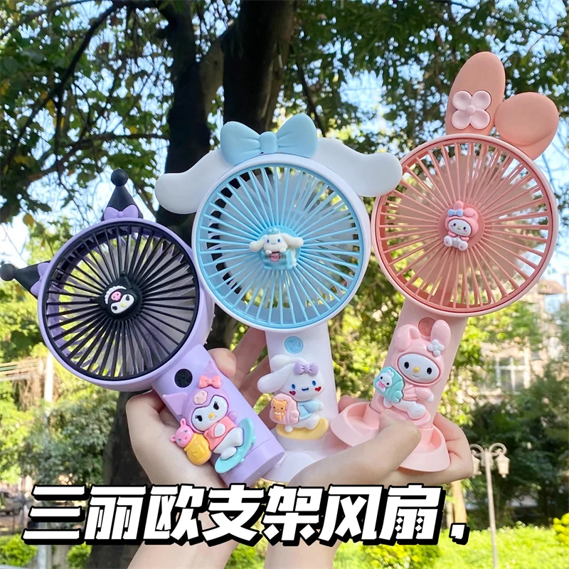 Sanrio мини портативный вентилятор Cinnamoroll Kuromi My Melody ручной Настольный
