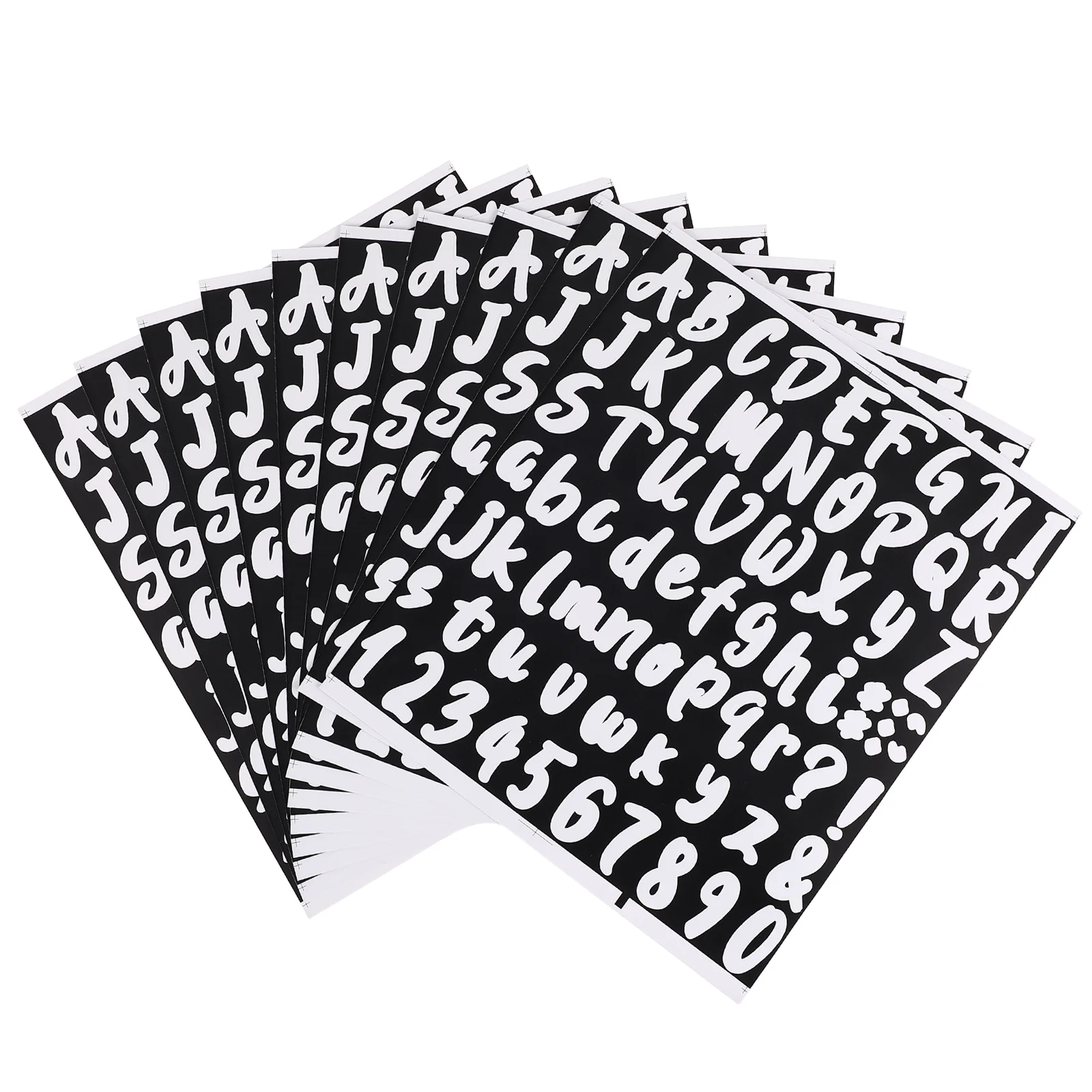 

10 Sheets Self-adhesive Letters Numbers Stickers Adhesive Alphabet Number Stickers