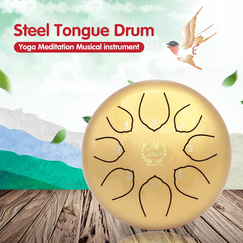 

Steel Tongue Drum Drumsticks With Finger Cot Yoga Drum Instrument Accessories ZQ variety of tones personal meditation yoga music