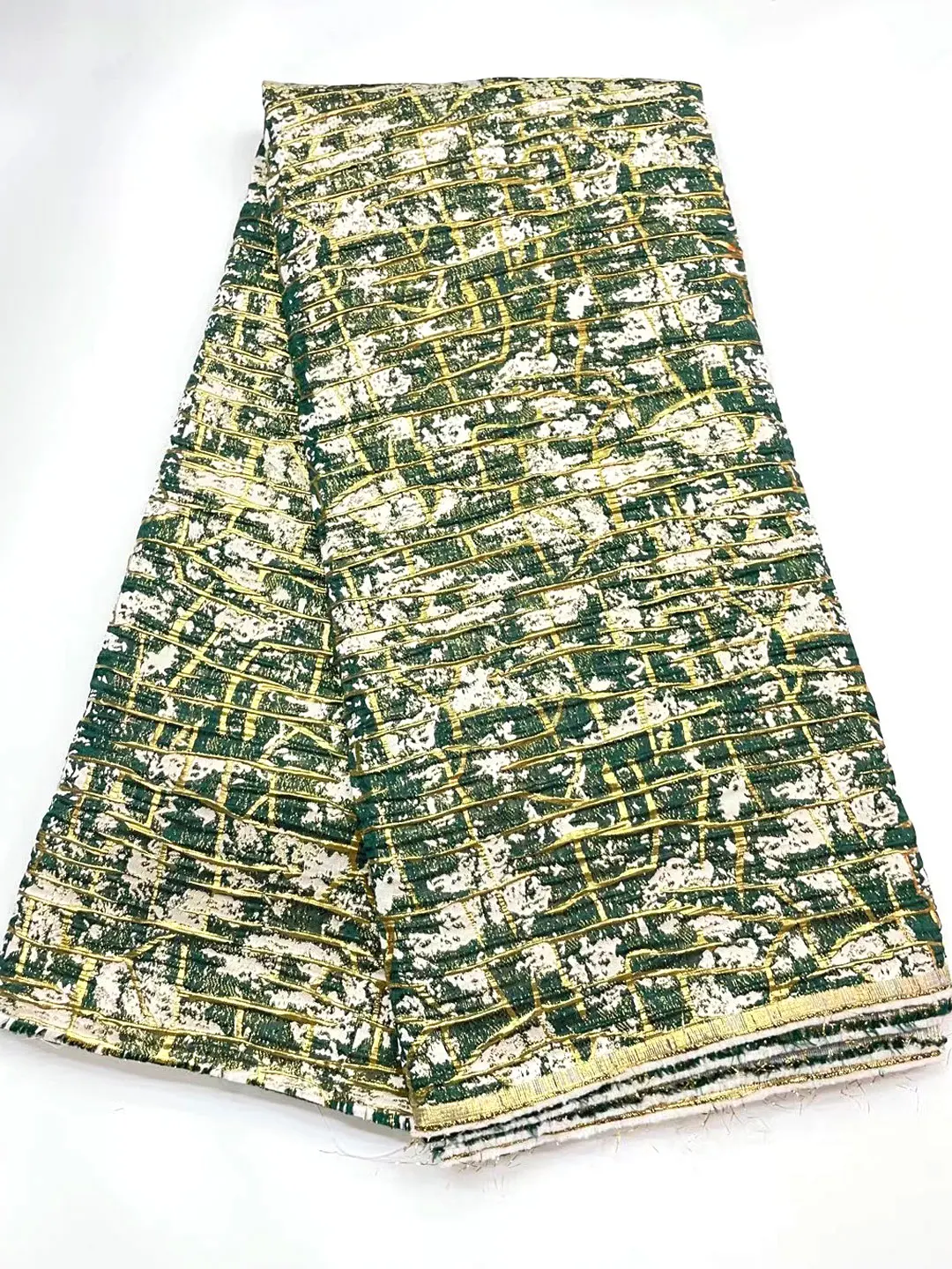 

African Tulle Lace Fabric 2022 Satin Nigerian Brocade Gild Jacquard Lace Fabric For Sewing Wedding Party Dress Women Cloth J5292