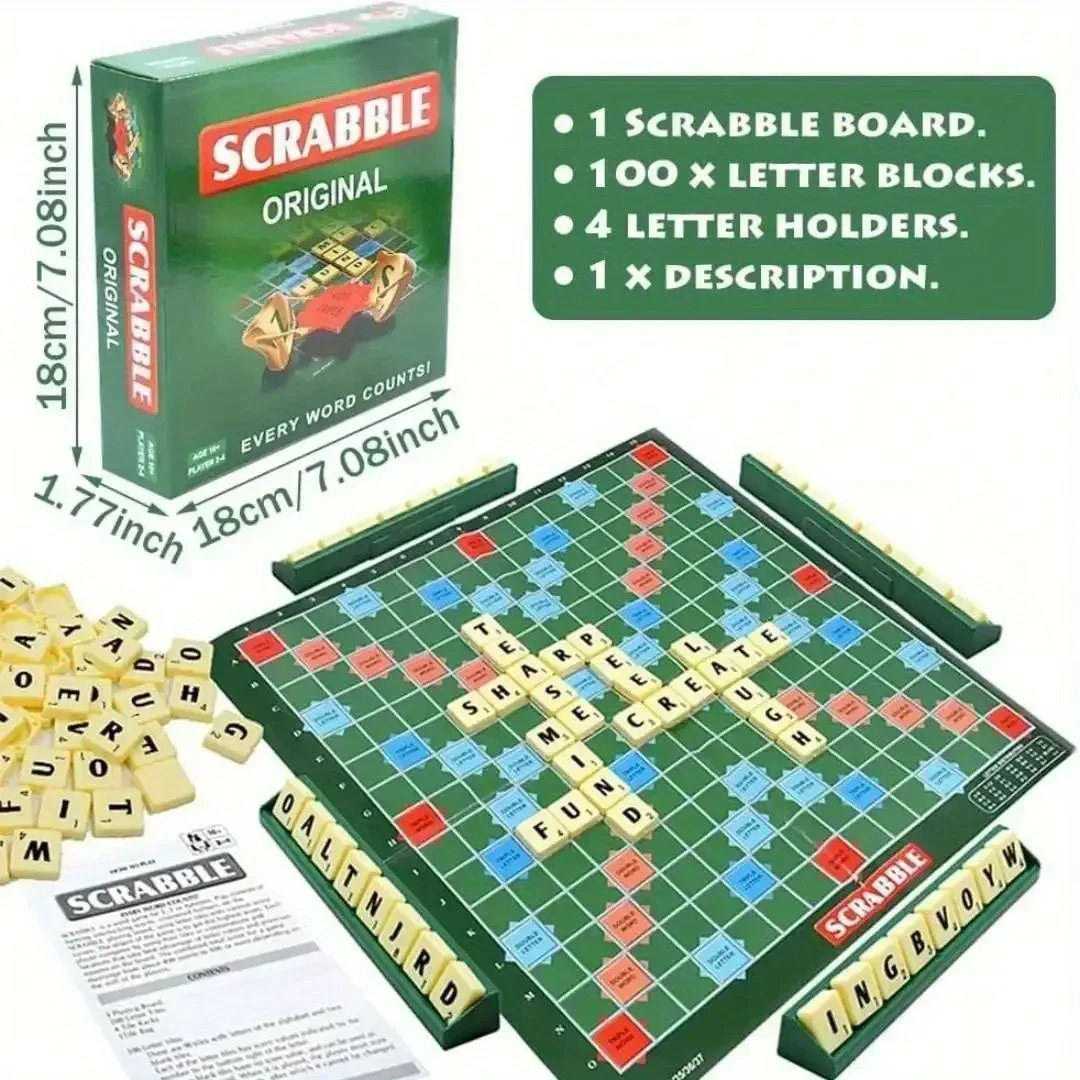 1 шт. английский пасьянс Scrabble шахматы с алфавитом алфавит настольная