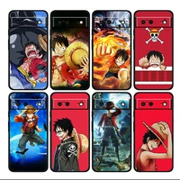 popular anime one piece shockproof cover for google pixel 6 6a 6pro 5 5a 4 4a xl 5g black phone case shell soft coque capa cover