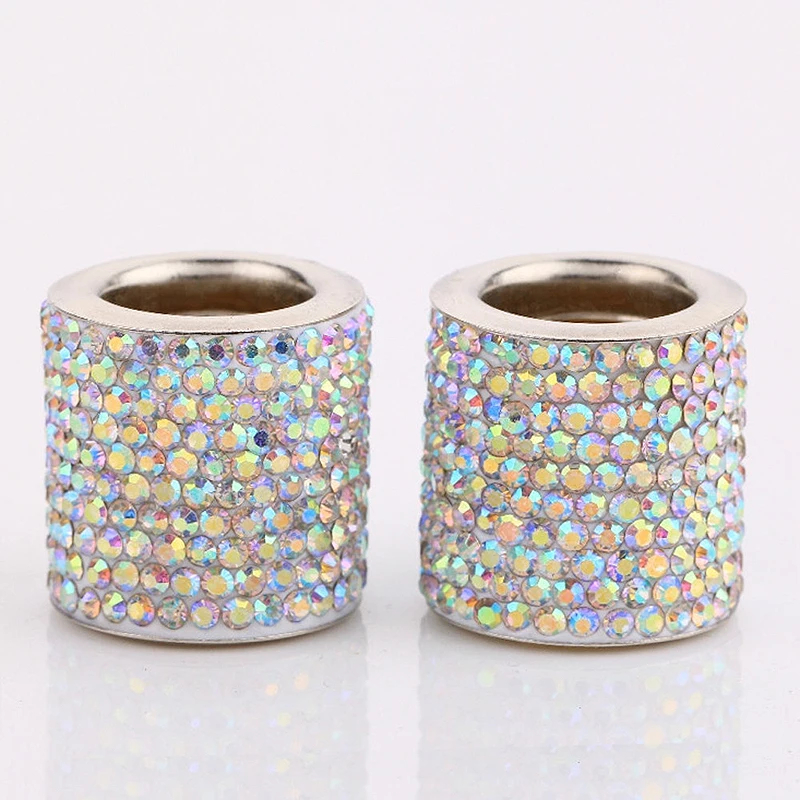 

Универсальные модные автомобильные ошейники на подголовник, украшение интерьера, кольца, хромированные кольца, аксессуары для сидений автомобиля, 2 шт.