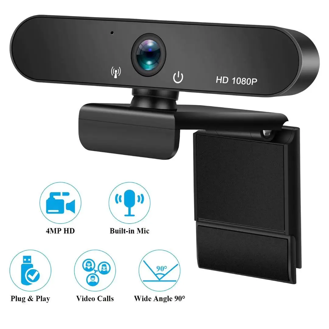 

Веб-камера HD 1080P 2K, USB, с микрофоном и автофокусом