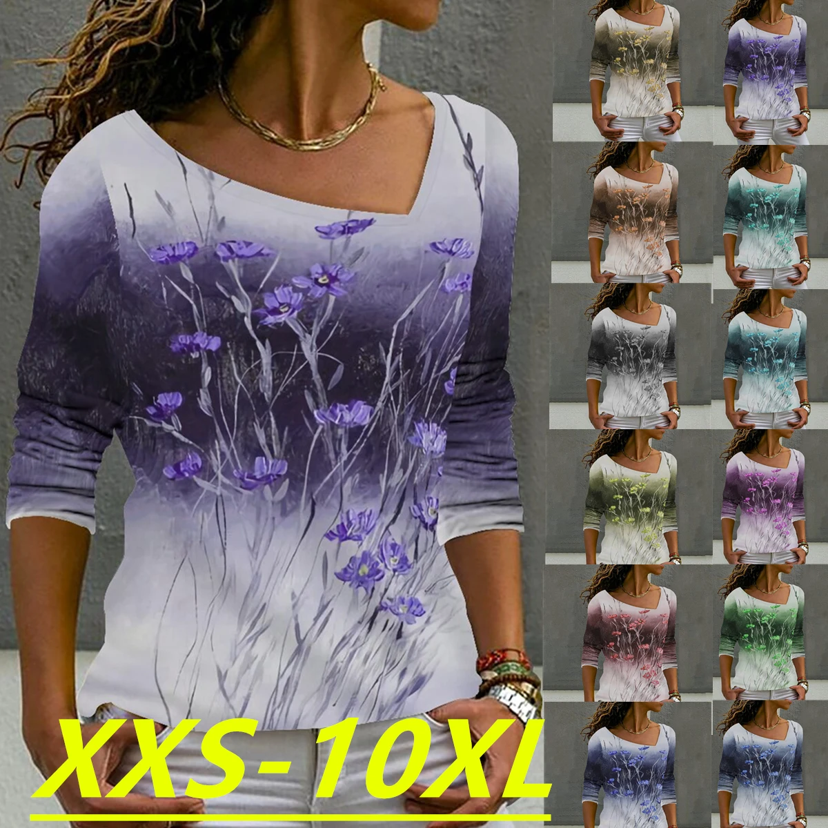 

Осень/Зима 2022 Модный женский с принтом V-образный вырез с длинным рукавом