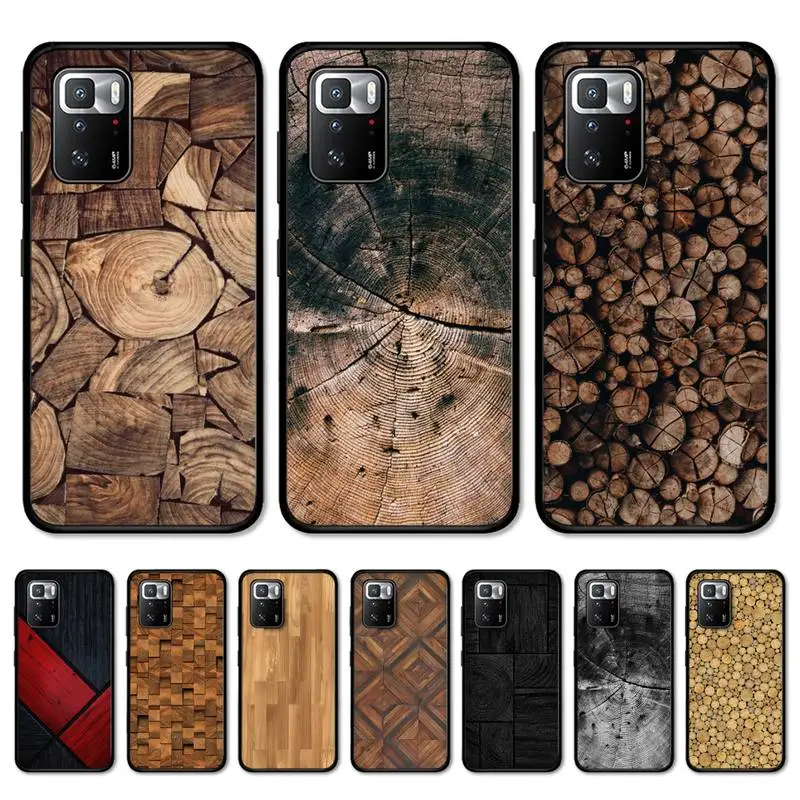 

Texture Wood Phone Case for Redmi 5 6 7 8 9 A 5plus K20 4X S2 GO 6 K30 pro