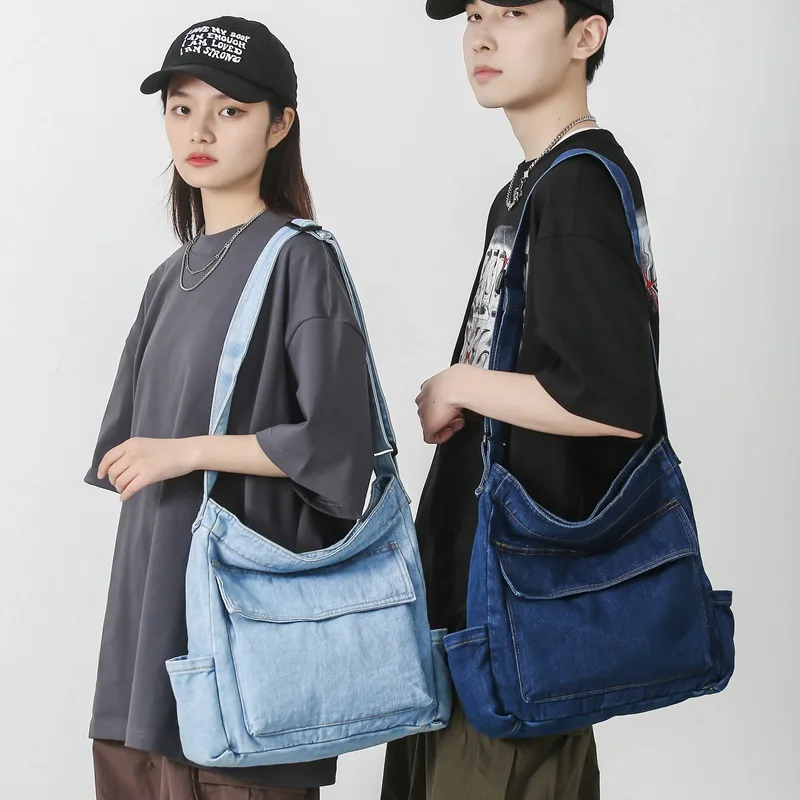 

Large Capacity Denim summer bags woman 2023 Casual Travel women bags Brand Crossbody bag women Lightweight Big Messenger bag