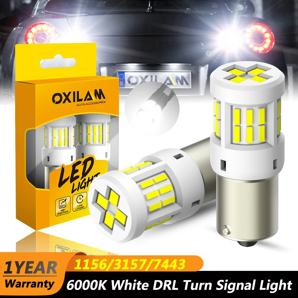 

OXILAM 2 шт. 1156 светодиодная лампа указателя поворота DRL свет для BMW E46 E90 F10 E39 E87 E30 E60 G30 X5 F20 7440 W21W светодиодный T25 3156 P27W