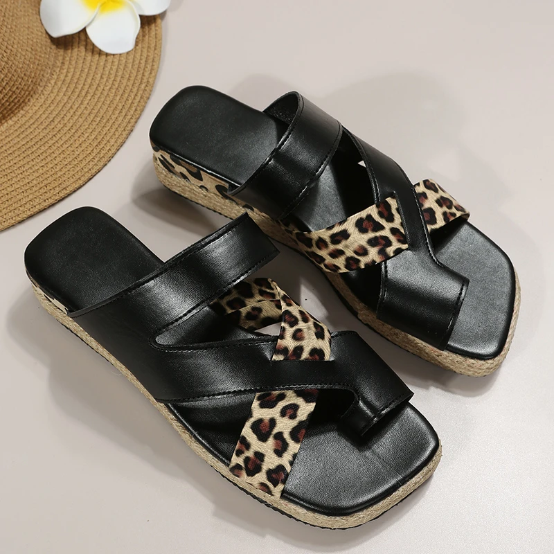 

Женские босоножки с задним ремешком, летние стильные сандалии в полоску, плоская подошва, модные натуральные, Лидер продаж