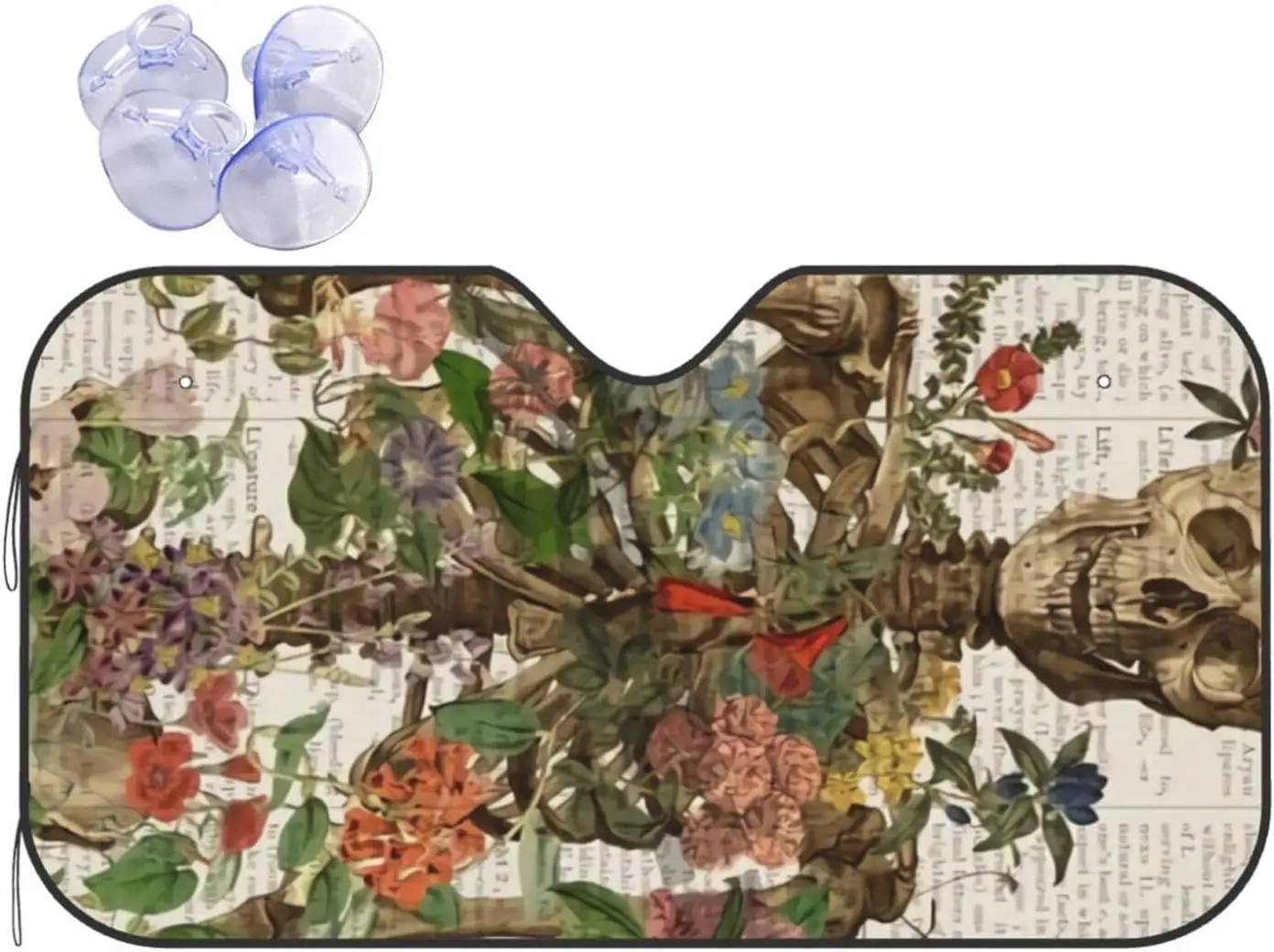 

Абстрактный череп художественный солнцезащитный козырек для переднего стекла автомобиля для большинства седанов SUV блокирует максимальные УФ-лучи и держит ваш автомобиль прохладным