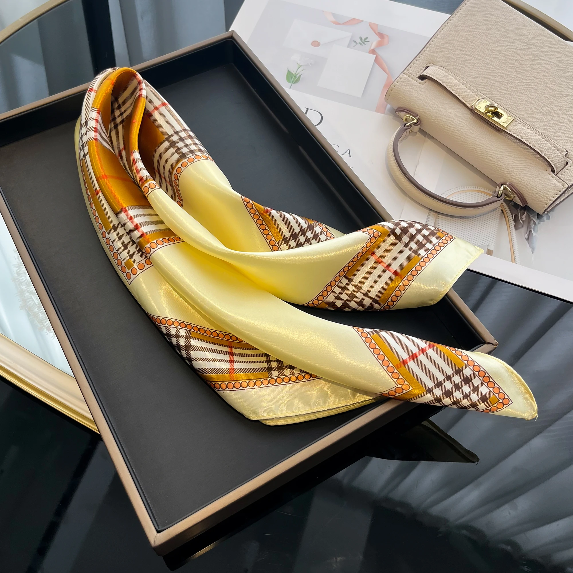 2024 пляжный солнцезащитный платок роскошный дизайн квадратные шарфы женский