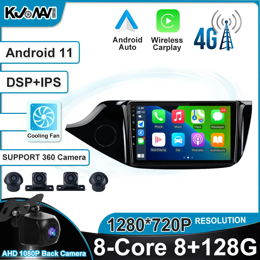 

For Kia Ceed Cee'd 2 JD 2012 - 2018 Android 12 Car Radio Multimedia Video Player Navigation GPS 360 Camera No 2 Din