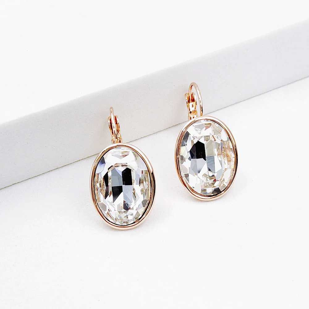

New 2022 Designer Luxury Oval Multi-color Crystal Earrings With Hand-made Earrings