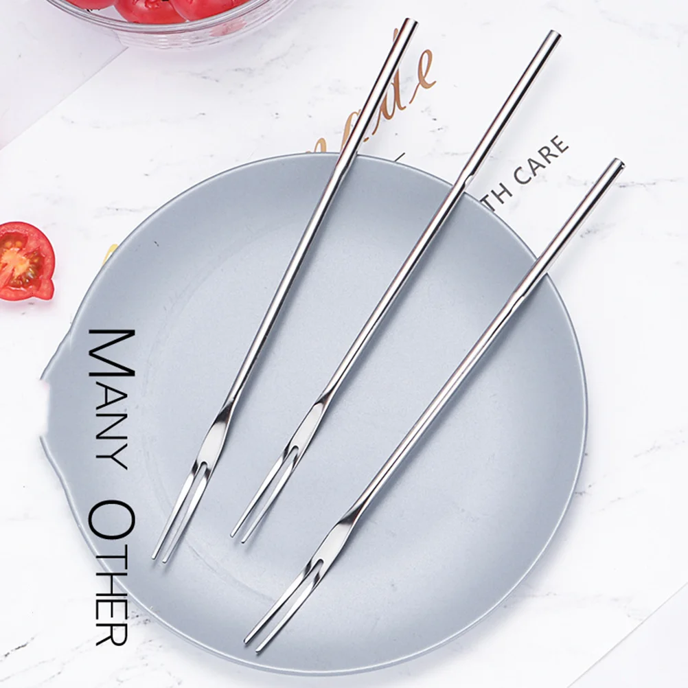 

Forks Fruit Appetizer Fork Dessert Cocktailpicks Pickle Escargot Mini Cake Cutlery Table Steel Flatware Stainless Dinner Tasting