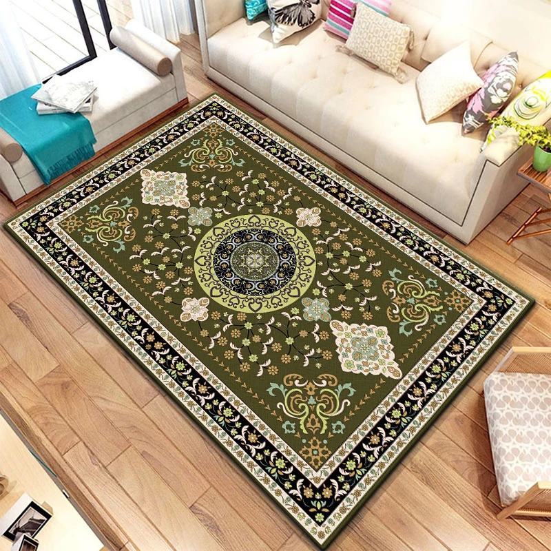 European Rococo Medieval Carpet for Living Room Rugs Camping Stranger Thing Picnic Mat Anti-Slip E-sports Rug Yoga Mat Fans Gift