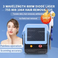 high quality 808 portable alexandrit wavelength 7558081064nm diode laser permanent hair tattoo removal machine