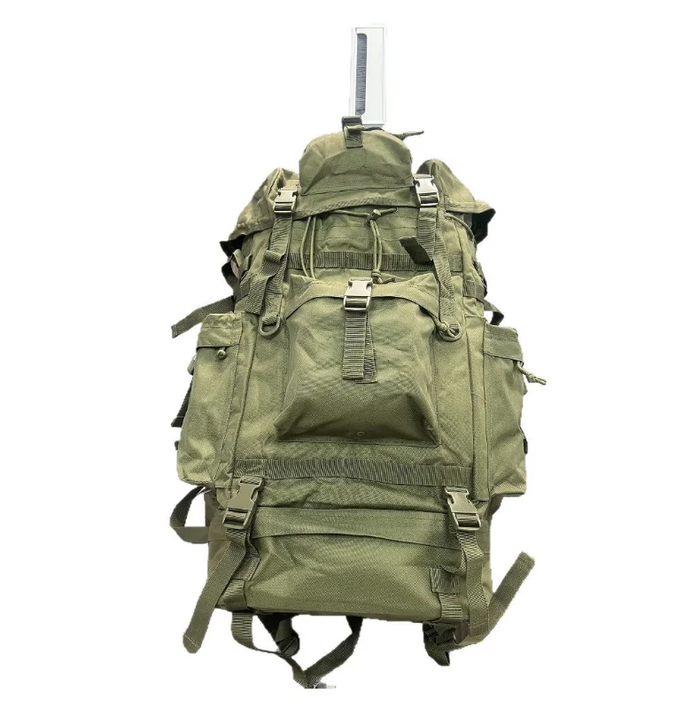 Фото Рюкзак для кемпинга большой вместимости 56L 60L 65L, оливково-зеленый, на заказ, для охоты, походов и путешествий на природе №1