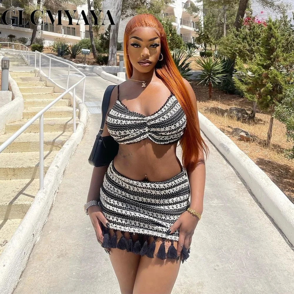 Женский Повседневный Трикотажный костюм GLCMYAYA комплект из двух предметов