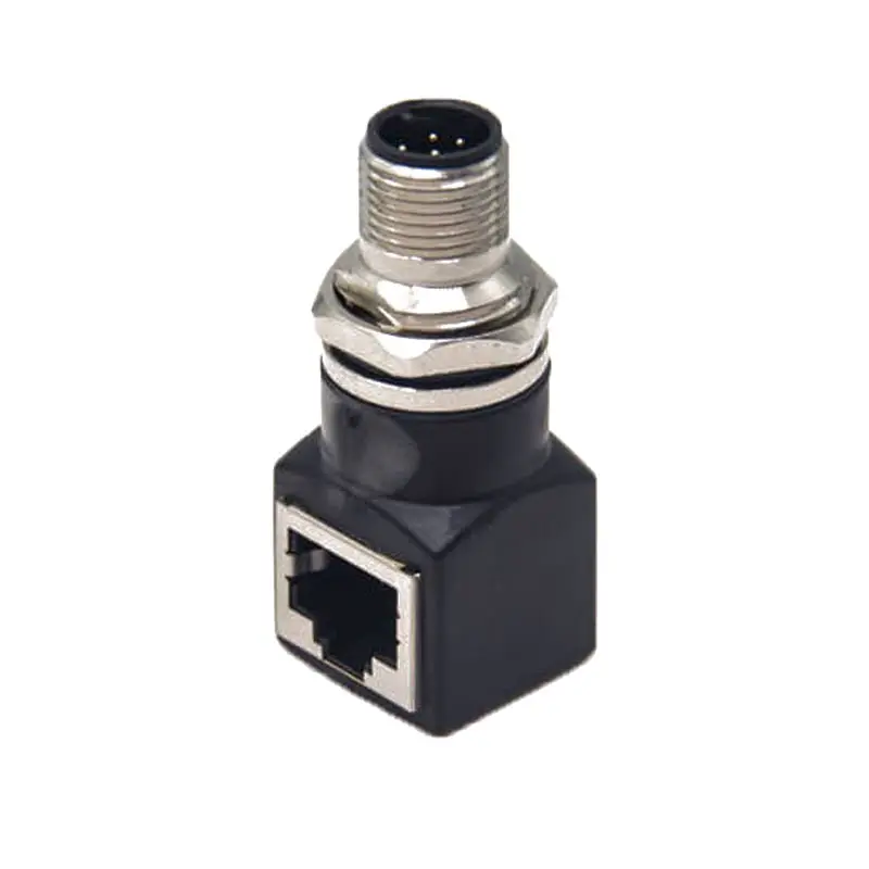 M12 4-контактный 8-контактный разъем к разъему RJ45 штекер Famale адаптер тип