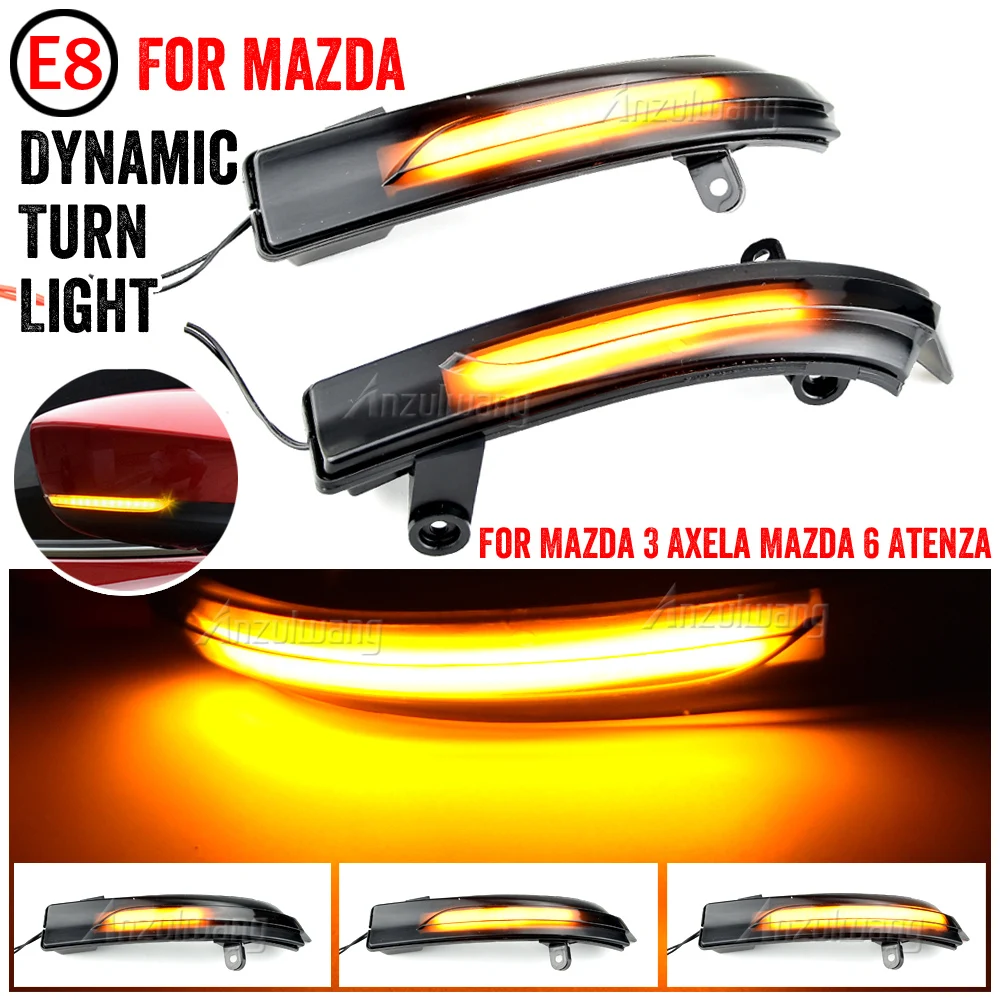 

1Pair LED Dynamic Turn Signal Blinker Side Mirror Indicator Light For Mazda3 Mazda 3 Axela Mazda6 Mazda 6 Atenza 2017 2018