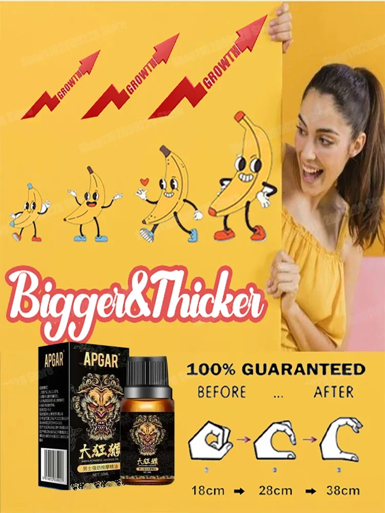 Мужское натуральное масло для увеличения роста Big &amp Thick Faster XXL Enhancement
