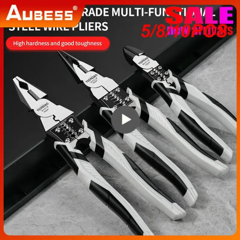 

5/8/10PCS Super Alloy Wire Cutters Wire Pliers 5-in-1 Wire Stripper Demolisher Pliers Labor-saving Industrial Diagonal Pliers