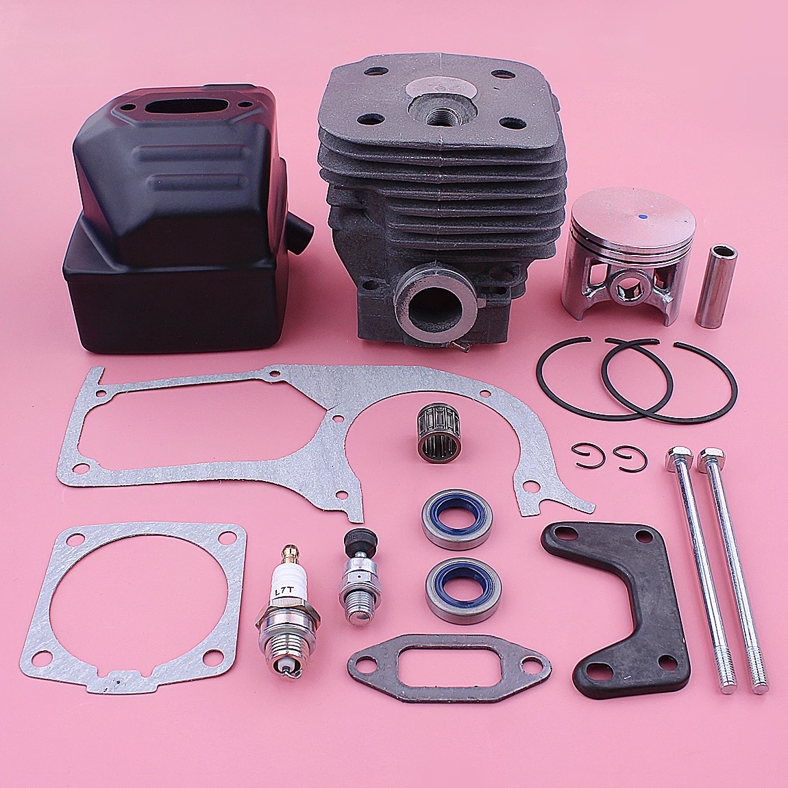 58mm Engine Motor Cylinder Piston Ported Muffler Kit For Husqvarna 395 395XP Gasket Oil Seal Chainsaw Garden Tool Parts