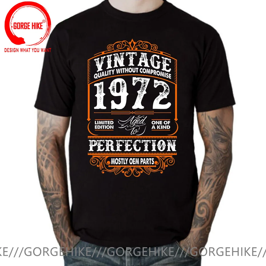 

Vintage Legends Were Born In 1972 T Shirt Made In 1972 Limited Edition All Original Parts T-shirt Perfect Birthday Gift Clothing